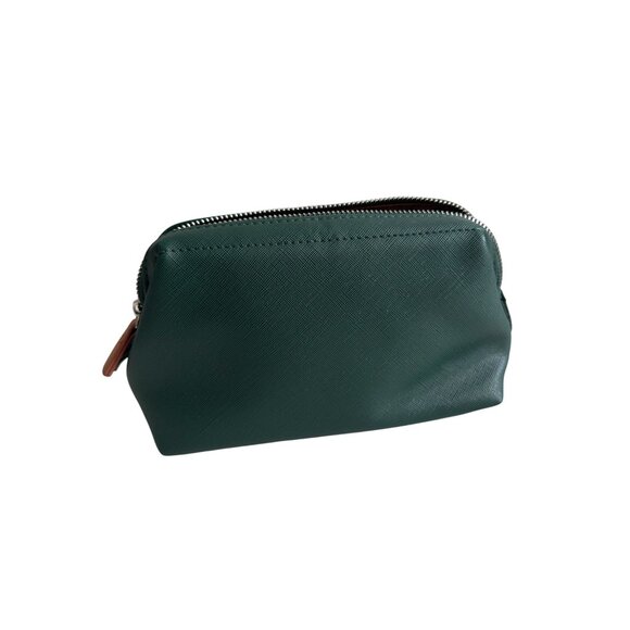 BRICS Green Frame Leather Travel Cosmetic Makeup Toiletry Bag - Picture 2 of 6